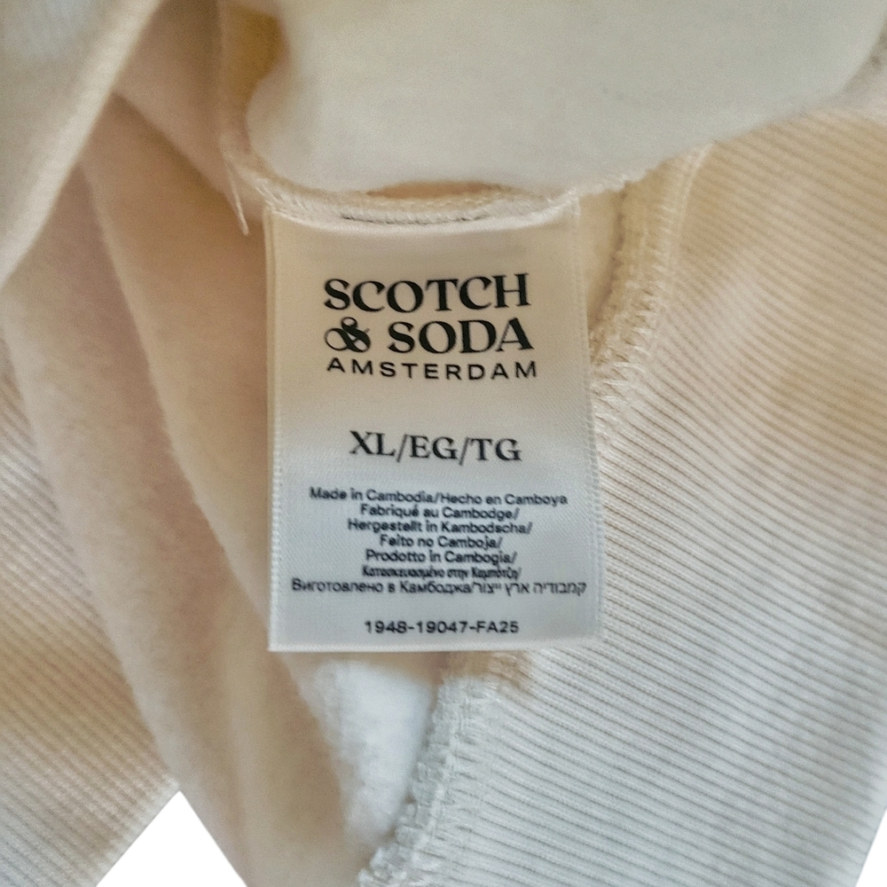 Scotch & Soda // M's Relaxed Fit Colorblock Hoodie // XL // Beige - Picture 9 of 11